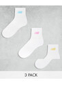 New Balance - Confezione da 3 paia di calzini blu, rosa e gialli in tonalità pastello-Multicolore