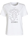 Solada T-shirt Manica Corta Donna Segno Zodiacale Scorpione Bianco Taglia 3xl