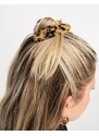 Accessorize - Fermaglio per capelli marrone tartarugato con borchie