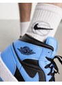 Air Jordan - 1 Mid - Sneakers alte nere e blu college