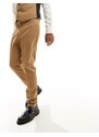 ASOS DESIGN - Pantaloni skinny da abito micro testurizzato color cammello-Marrone