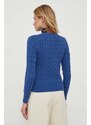 Polo Ralph Lauren cardigan in cotone colore blu