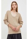 Trussardi maglione in misto lana donna colore beige