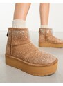 Madden Girl - Ease-HR - Stivali taglio basso color cuoio con strass-Brown