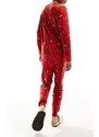 Chelsea Peers - His & Hers - Set pigiama natalizio con stampa di cuccioli-Rosso