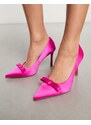ASOS DESIGN - Pippa - Scarpe con tacco rosa con fiocco