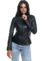 Leather Trend Zara - Giacca Donna Nera in vera pelle