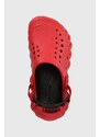 Crocs ciabatte slide Echo Clog donna colore rosso 207937