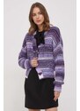 United Colors of Benetton cardigan in lana colore violetto