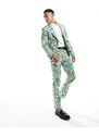 Twisted Tailor - Morris - Pantaloni da abito verdi a fiori-Verde