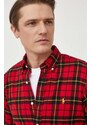 Polo Ralph Lauren camicia in cotone uomo colore rosso