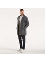 BOB cappotto Foyet monopetto lungo lana grigio