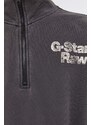 G-Star Raw felpa in cotone uomo colore grigio