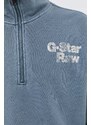 G-Star Raw felpa in cotone uomo colore blu