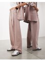 ASOS EDITION - Pantaloni sartoriali rosa polvere gessati
