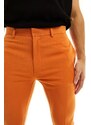 ASOS DESIGN - Pantaloni skinny eleganti a zampa arancioni-Arancione