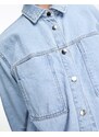 New Look - Camicia in denim oversize blu