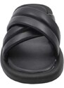 Malu Shoes Ciabatta pantofola donna nera estiva in gomma morbida impermeabile con fascia incrociata