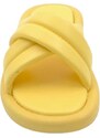 Malu Shoes Ciabatta pantofola donna giallo estiva in gomma morbida impermeabile con fascia incrociata