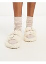 Glamorous - Pantofole soffici color crema con fibbie-Bianco