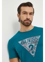 Guess t-shirt uomo colore turchese