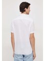 Tommy Hilfiger camicia in cotone uomo colore bianco