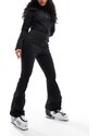 ASOS 4505 Hourglass - Ski - Tuta da sci impermeabile nera con cappuccio in pelliccia sintetica e cintura-Nero