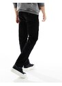 Selected Homme - Pantaloni ampi neri in velluto a coste-Nero