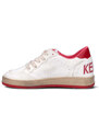 GOLDEN GOOSE BALL STAR NEW Sneaker bimbo bianca/rossa in pelle SNEAKERS