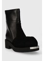MM6 Maison Margiela stivaletti alla caviglia in pelle Ankle Boot donna colore nero S66WU0114