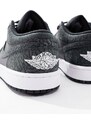 Air Jordan 1 - Sneakers basse nere e bianche-Bianco
