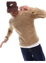 New Look - Maglione girocollo cammello in maglia a coste inglesi-Neutro