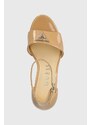 Guess sandali in pelle SETON colore beige FLPSET PAT03 FLPSET LEM03