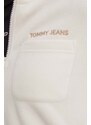 Tommy Jeans felpa donna colore beige con applicazione