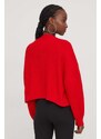 Tommy Jeans cardigan in cotone colore rosso
