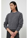 Samsoe Samsoe maglione in lana uomo colore grigio