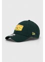 New Era berretto da baseball colore verde con applicazione