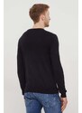 Guess maglione con aggiunta di seta colore nero