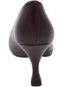 Malu Shoes Decollete' scarpa donna a punta in pelle bordeaux opaca con tacco cono 7 cm comoda elegante stabile