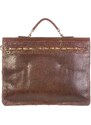 CHIAROSCURO ERCOLE XXL : cartella ufficio / borsa lavoro, uomo / donna, in cuoio, colore : MARRONE, Made in Italy