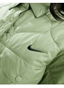 Nike - Camicia giacca basic trapuntata verde