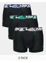 Nike - Dri-Fit Essential Micro - Confezione da 3 paia di boxer aderenti neri in microfibra Dri-Fit con vita elasticizzata tie-dye-Nero
