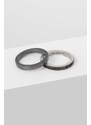 AllSaints anello in argento pacco da 2