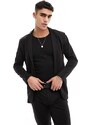 Jack & Jones Premium - Abito in jersey nero con giacca slim fit e pantaloni slim