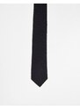 ASOS DESIGN - Cravatta classica nera testurizzata-Nero