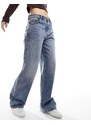 Stradivarius - STR - Jeans extra larghi lavaggio medio-Blu