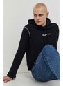 Karl Lagerfeld Jeans felpa uomo colore nero con cappuccio con applicazione