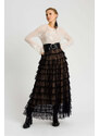 Twinset Gonna Lunga in Tulle Nera