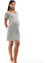 Mama.licious Mamalicious Maternity - Camicia da notte premaman per allattamento grigia-Grigio