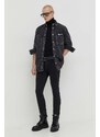 Karl Lagerfeld Jeans camicia di jeans uomo colore grigio